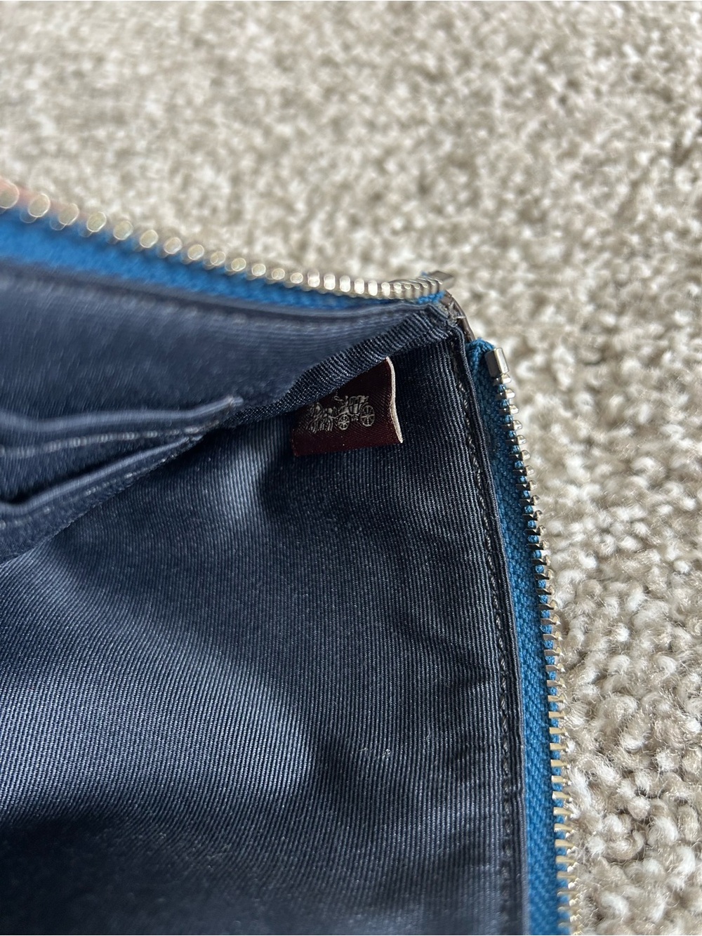 coach blue wristlet - Picture 5 of 7